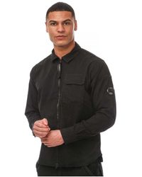 C.P. Company - Gabardine Zipped Shirt - Lyst
