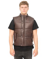Infinity Leather - Classic Puffer Waistcoat-Nottingham - Lyst