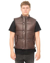 Infinity Leather - Classic Puffer Waistcoat-Nottingham - Lyst