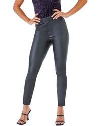 Roman Petite - Faux Leather Pull On Trousers - Lyst