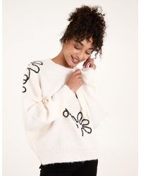 Blue Vanilla - Abstract Flower Sequin Jumper - Lyst