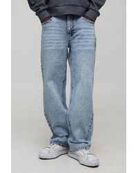 BoohooMAN - Relaxed Fit All Over Clear Rhinestone Embellished Jeans - Lyst
