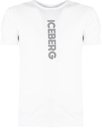 Iceberg - T-shirt C-neck Mannen Wit - Lyst