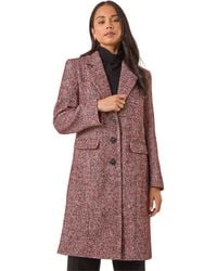 Roman - Petite Herringbone Smart Coat - Lyst