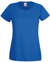 Fruit Of The Loom - Ladies/ Lady-Fit Valueweight Short Sleeve T-Shirt (Pack Of 5) (Royal) - Lyst