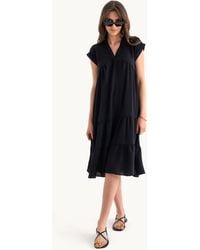 Hiccup - V Neck Tiered Midi Casual Dress - Lyst