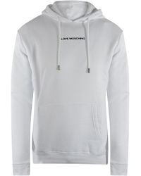 Moschino - Love Plain Logo Hoodie Cotton - Lyst