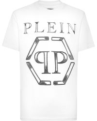 Philipp Plein - Jersey T-shirt Round Neck Ss Hexagon - Lyst
