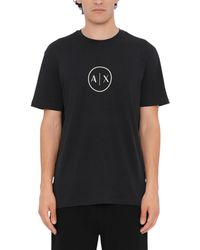 Armani - Exchange T Shirts Crew Neck Casual Cotton Pullover Regular Fit - Lyst