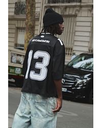 BoohooMAN - Oversized Boxy Mesh Varsity V Neck Hockey Top - Lyst