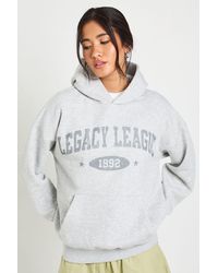 Boohoo - Distressed Graphic Printed Oversized Hoodie - Lyst