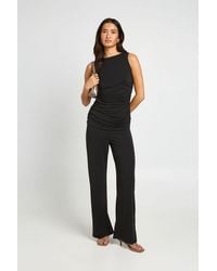 Boohoo - Modal Straight Leg Trouser - Lyst