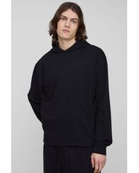 BoohooMAN - Tall L'homme Embroidered Welt Pocket Hoodie - Lyst