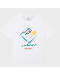 CASABLANCA - Montagne Sportif Fitted T-Shirt Cotton - Lyst