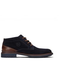 Bugatti - Herren Dunkelbraune Wildlederleder-Schnürstiefel Für Wüstenknöchel – Rigalo Evo - Lyst