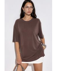 Busem - Slit Detailed Crew Neck Short Sleeve T-Shirt - Lyst