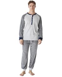 J&j Brothers - Winter Pajamas Long Sleeve Velvet Jjbep5302 - Lyst