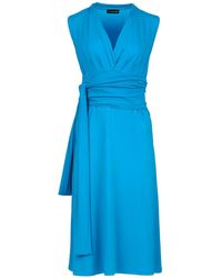 Conquista - Mouwloze Empire Line-jurk In Turkoois - Lyst