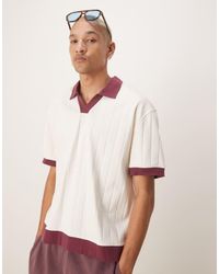 ASOS - Relaxed Boxy Polo T-Shirt With Contrast Collar - Lyst