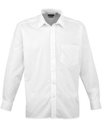 PREMIER - Poplin Long-Sleeved Shirt - Lyst