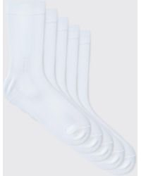 BoohooMAN - 5 Pack Plain Socks - Lyst