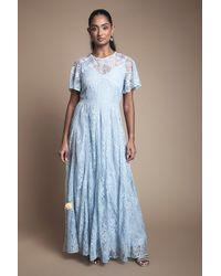 Oasis - Angel Sleeve Lace Bridesmaid Dress - Lyst