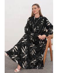 Bigdart - Floral Crew Neck Maxi Dress - Lyst