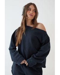 DSGN Studio - Heavyweight Washed Off The Shoulder Oversized Sweatshirt - Lyst