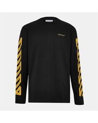 Off-White c/o Virgil Abloh - Tape Cotton Long Sleeve T-Shirt - Lyst