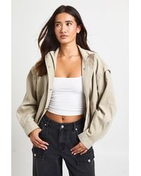 Boohoo - Peached Funnel Neck Jacket - Lyst