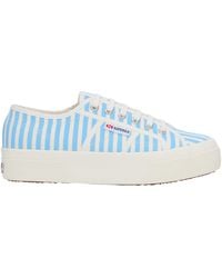 Superga - Ladies 2740 Print Stripes Trainers (Off/Azure Summer Sky) - Lyst