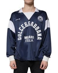 Dolce & Gabbana - Long Sleeve Polo Shirt Milan Italia - Lyst