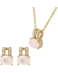 Orphelia - 'Alena' 925 Sterling Set: Chain-Pendant + Earrings - Lyst
