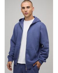 BoohooMAN - Basic Regular Fit Zip Through Hoodie - Lyst