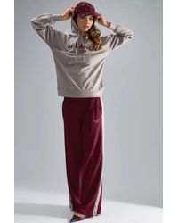 Hiccup - Modal Touch Hooded Embroidered Long Wide Leg Two-Piece Co-Ord Set - Lyst
