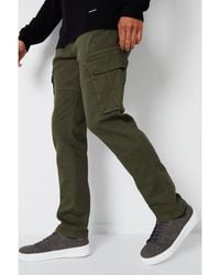 Threadbare - 'Freeze' Cotton Cargo Pocket Trousers With Stretch - Lyst