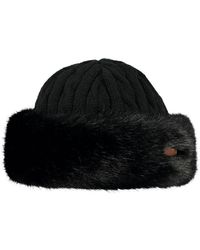 Barts - Ladies Fur Trim Warm Cable Knit Walking Beanie Hat - Lyst