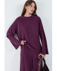 Busem - Relaxed Fit Crew Neck Long Sleeve Blouse - Lyst