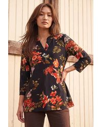 Roman - Floral Print Pocket Front Tunic Top - Lyst