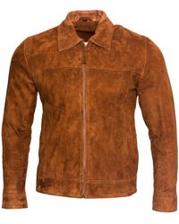 Infinity Leather - Retro Goat Suede Biker Jacket - Lyst