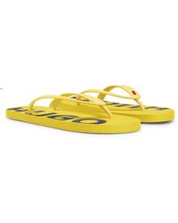 HUGO - Arvel Logo Print Thong Flip Flops - Lyst