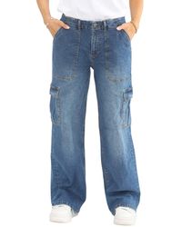 MYT - Wide Leg Baggy High Waisted Cargo Pocket Jeans - Lyst
