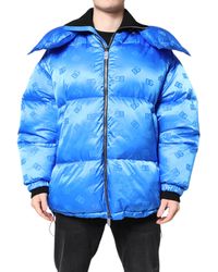 Dolce & Gabbana - Puffer Jacket Allover Logo Print - Lyst
