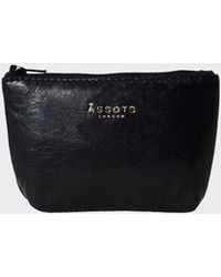 Assots London - 'Diana' Full Grain Leather Zip Top Coin Purse - Lyst