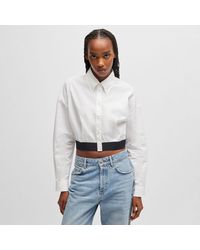 HUGO - Evesia Relaxed-Fit Blouse - Lyst