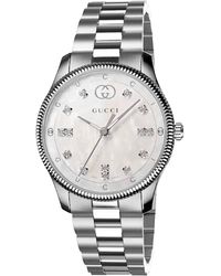 Gucci - Ya1265064 G-Timeless Ladies Watch 29 Mm Mother Of Pearl Dial Diamond Accents - Lyst
