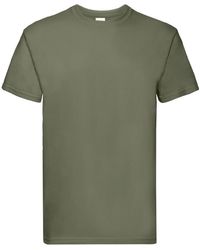 Fruit Of The Loom - "Super Premium" T-Shirt Für Herren (Klassisch Olivgrün) - Lyst