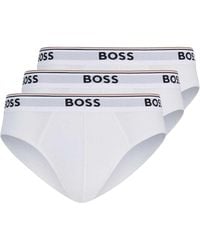 BOSS - Premium Cotton Briefs (Pack Of 3) - Lyst