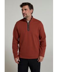 Mountain Warehouse - 'Beta Contrast' Fleece Top Zip Neck Comfy Casual Midlayer Cotton - Lyst