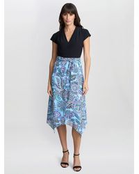 Gina Bacconi - Charlotte Handkerchief Skirt Dress - Lyst